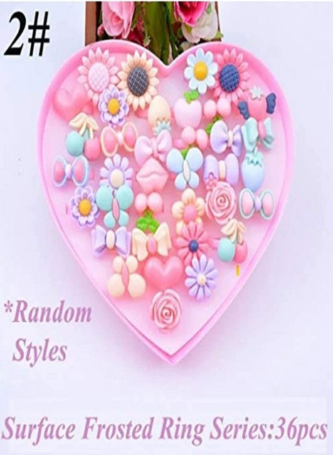 Samvardhan Adjustable Ring Set For Unisex-Child Children 36 Rings With Heart Shape Box Birthday Gift(Unicorn)(Assorted) - Image 3